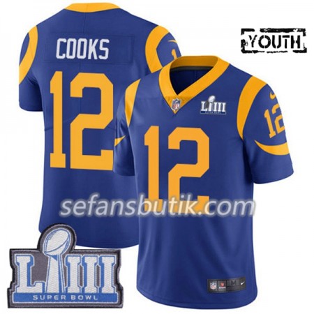 Los Angeles Rams Tröjor Brandin Cooks 12 Nike Royal 2019 Super Bowl LIII - Barn Los Angeles Rams Tröjor Brandin Cooks 12 Nike Royal 2019 Super Bowl LIII - Barn